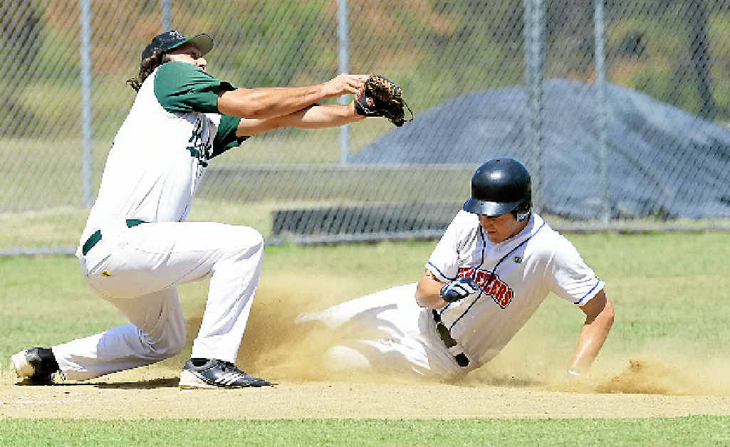 VICTORY SLIDE: Musketeers player Gregg Ellis is enjoying his season bolstered by some new team arrivals. VICTORY SLIDE: Musketeers player Gregg Ellis is enjoying his season bolstered by some new team arrivals.