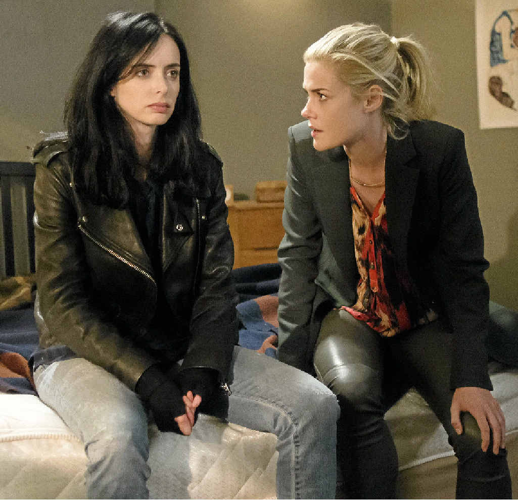 Krysten Ritter and Rachael Taylor in scenes from the Netflix TV series Jessica Jones. Krysten Ritter and Rachael Taylor in scenes from the Netflix TV series Jessica Jones.