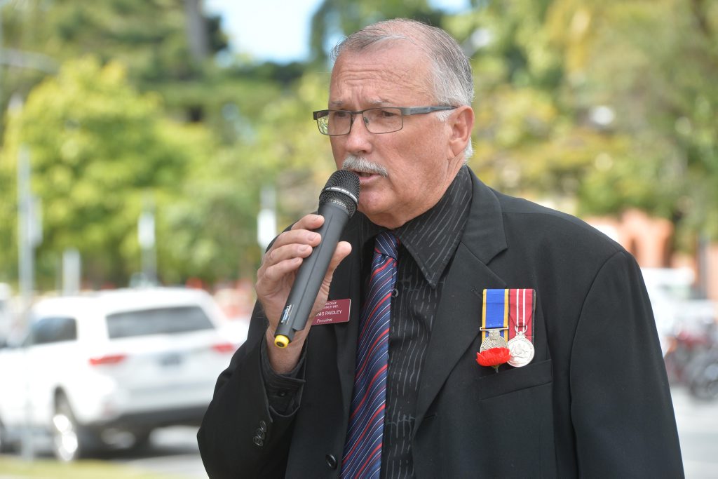 DENNIS Paidley said Mackay Regional Council Mayor Deirdre Comerford and Remembrance Day service organiser Col Benson only acted with veterans interests at heart. DENNIS Paidley said Mackay Regional Council Mayor Deirdre Comerford and Remembrance Day service organiser Col Benson only acted with veterans interests at heart.