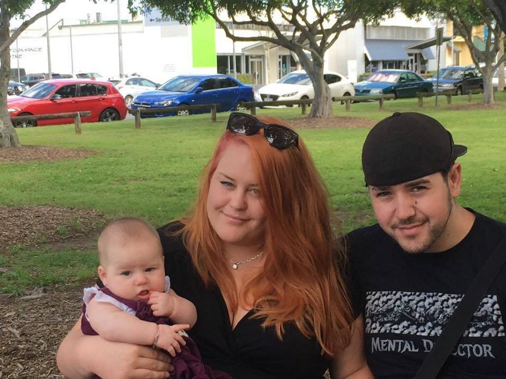 Baby Kori, mum Lauren McGregor and dad Brandon Baumgartner. Baby Kori, mum Lauren McGregor and dad Brandon Baumgartner.