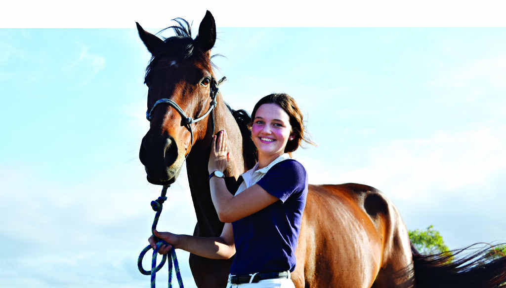 Maddie Lee and horse Jack. Maddie was left breathless by Michelle Payne’s Melbourne Cup winning effort earlier this month. Maddie Lee and horse Jack. Maddie was left breathless by Michelle Payne’s Melbourne Cup winning effort earlier this month.