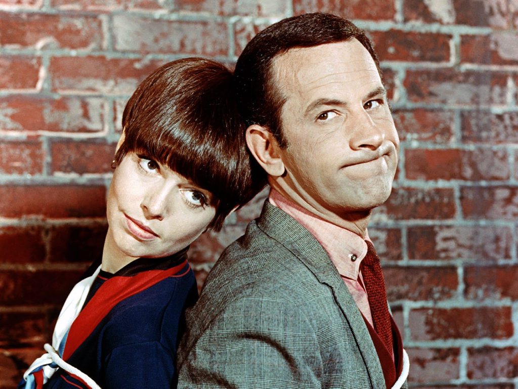 Get Smart stars Barbara Feldon and Don Adams. 