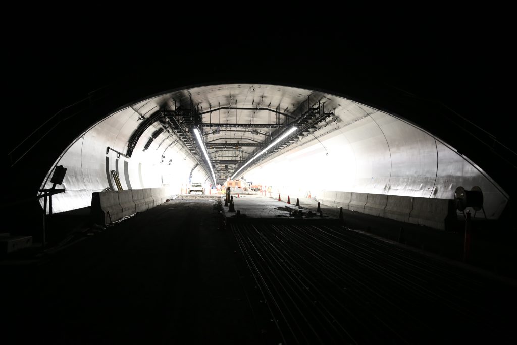 A view of highway upgrade and tunnell that runs under St Helena's Hill at Ewingsdale. A view of highway upgrade and tunnell that runs under St Helena's Hill at Ewingsdale.