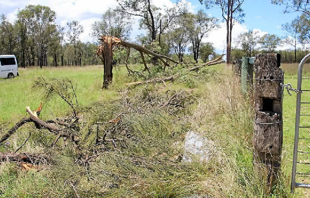 WAVE OF DESTRUCTION: Durong resident Simon Stretton said it was the worst storm he had ever seen in the area. WAVE OF DESTRUCTION: Durong resident Simon Stretton said it was the worst storm he had ever seen in the area.