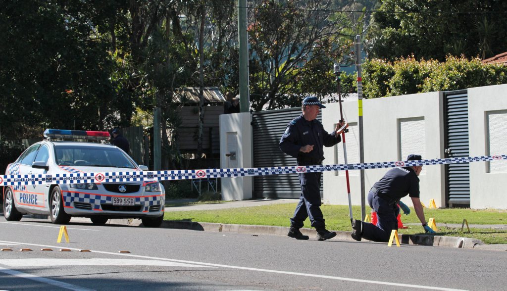 Police investigate the Coolum shooting death of Anthony William Young in 2013. Police investigate the Coolum shooting death of Anthony William Young in 2013.