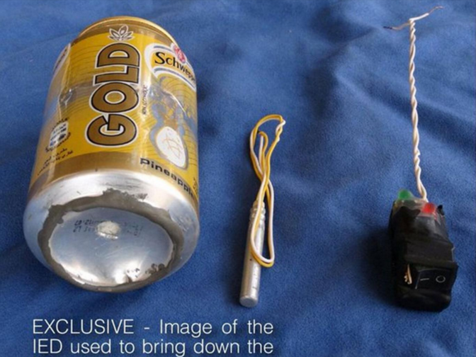 The IED Isis says it used to bring down the bomb The IED Isis says it used to bring down the bomb