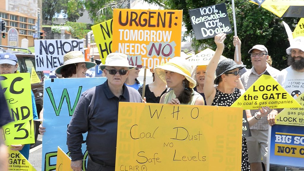 Protesters outside the New Hope Group AGM. Photo: Rob Williams / The Queensland Times Protesters outside the New Hope Group AGM. Photo: Rob Williams / The Queensland Times
