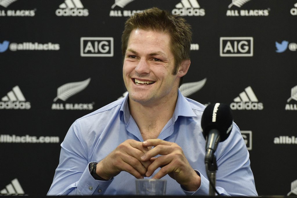 Richie McCaw at his press conference yesterday. Richie McCaw at his press conference yesterday.