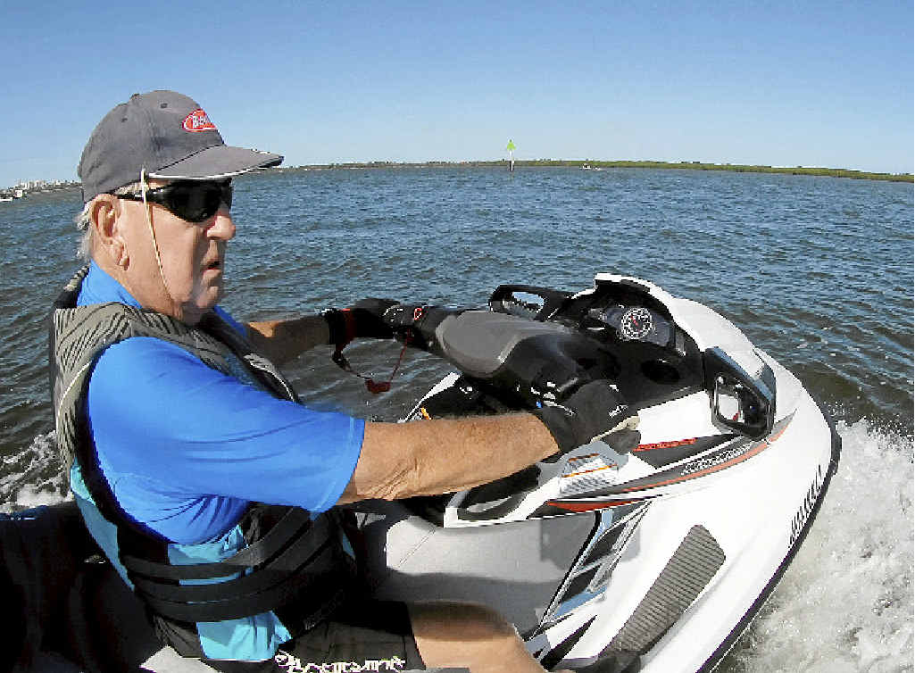 PURE GOLD: Frank Nelson, 87, is the envy of blokes half his age when he’s on his super-charged jet ski. PURE GOLD: Frank Nelson, 87, is the envy of blokes half his age when he’s on his super-charged jet ski.