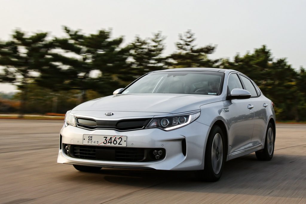 SEEING GREEN: Kia Optima Plug-in Hybrid will go on sale globally in the second half of 2016. SEEING GREEN: Kia Optima Plug-in Hybrid will go on sale globally in the second half of 2016.
