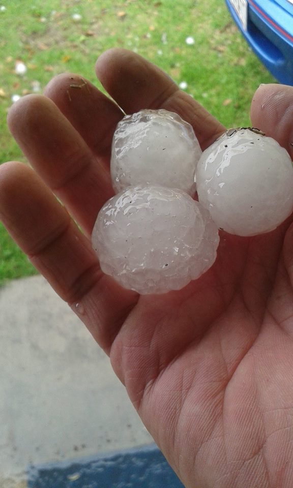 Hail at Stanthorpe. Hail at Stanthorpe.