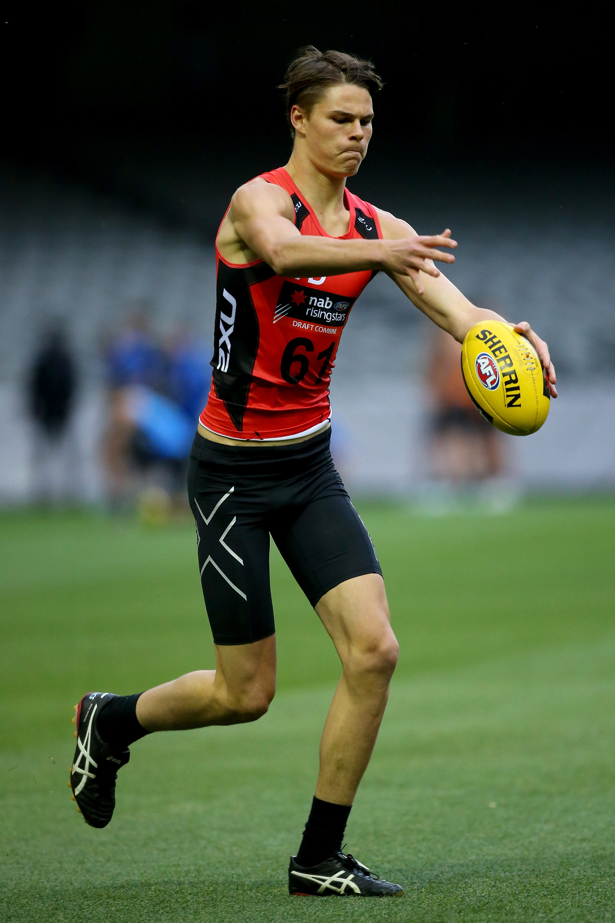 Eric Hipwood during the recent AFL Combine in Melbourne. Photo: Getty Images Eric Hipwood during the recent AFL Combine in Melbourne. Photo: Getty Images