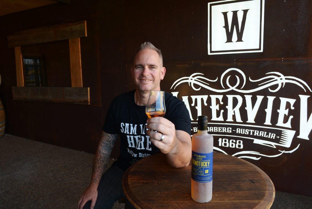 TOP DROP: Waterview Distilling Company's master distiller Rick Prosser is proud of Bundtucky, their newly released bourbon. Photo: Max Fleet / NewsMail TOP DROP: Waterview Distilling Company's master distiller Rick Prosser is proud of Bundtucky, their newly released bourbon. Photo: Max Fleet / NewsMail