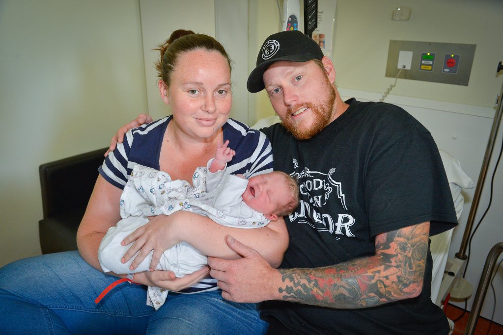 Sophie Maree Moyer with mum Cassie Moyer and dad Dean Moyer. Sophie Maree Moyer with mum Cassie Moyer and dad Dean Moyer.