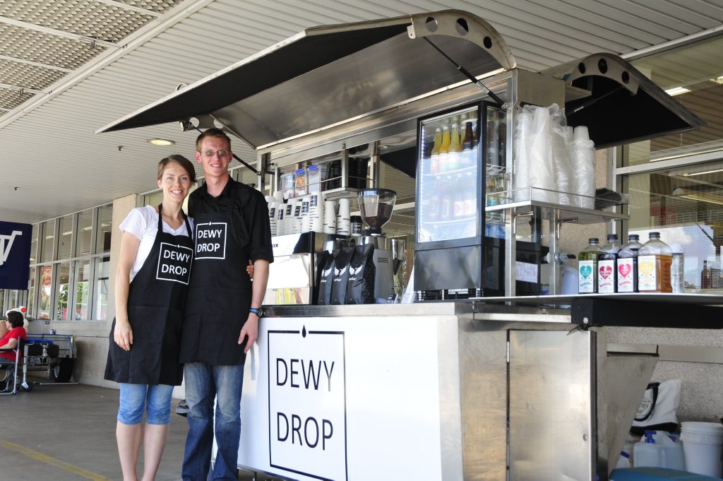 Pene and Harry Dewhirst opened their coffee shop at Stocklands Gladstone on Monday. Photo Campbell Gellie / The Observer Pene and Harry Dewhirst opened their coffee shop at Stocklands Gladstone on Monday. Photo Campbell Gellie / The Observer