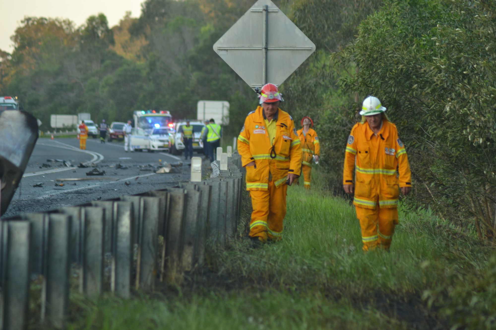 HEAD ON: A collision between a petrol tanker and sedan saw one person killed and the Pacific Highway, just south of Woodburn closed. HEAD ON: A collision between a petrol tanker and sedan saw one person killed and the Pacific Highway, just south of Woodburn closed.