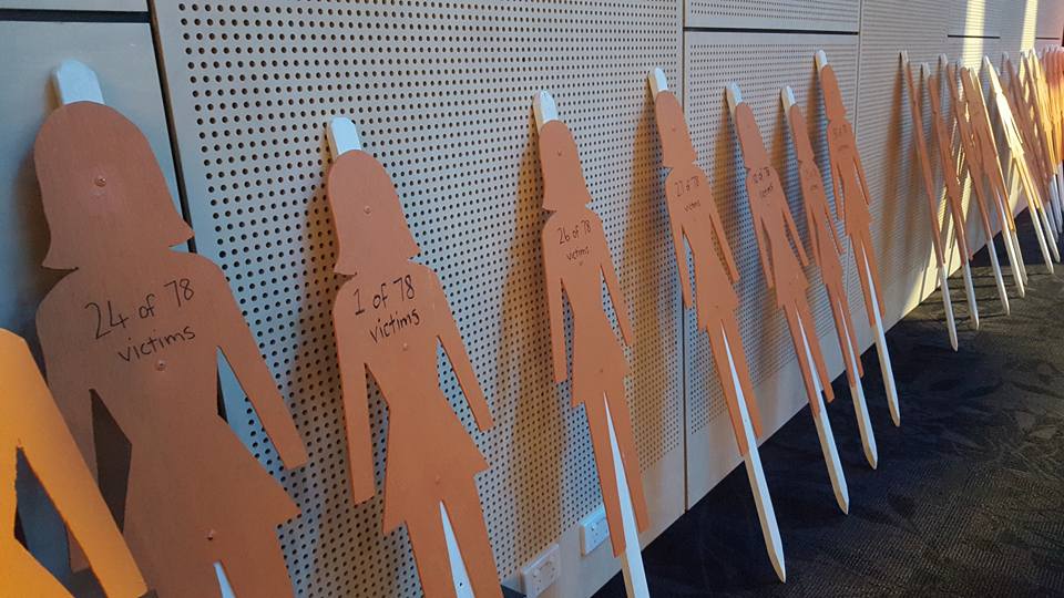 The cutouts ready to be placed around Gladstone. The cutouts ready to be placed around Gladstone.