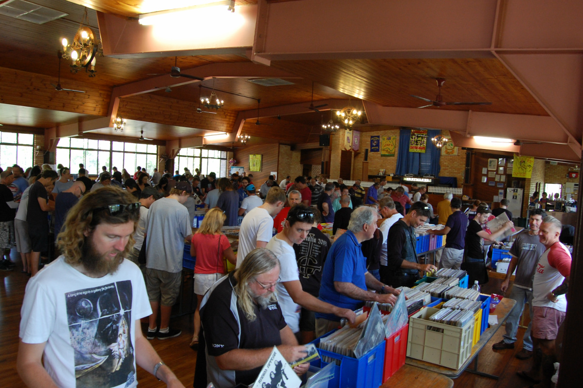 An image of Mark Grounds' first record fair at Buderim in 2013. An image of Mark Grounds' first record fair at Buderim in 2013.