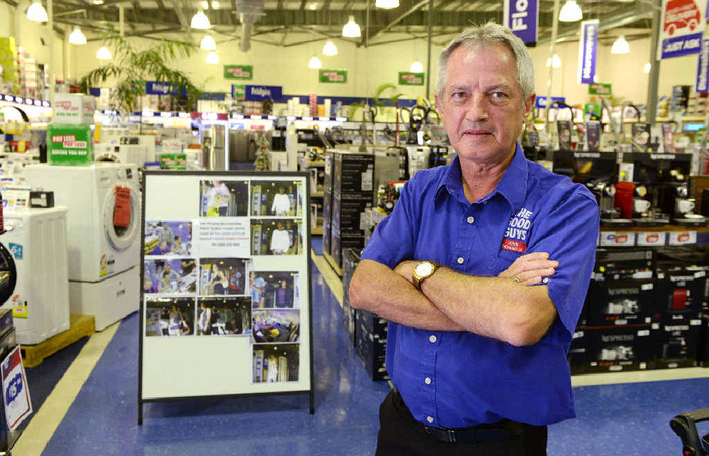 TOUGH STANCE: John Donnelly is posting up faces of customers alleged to have stolen from him to combat rising thefts. TOUGH STANCE: John Donnelly is posting up faces of customers alleged to have stolen from him to combat rising thefts.