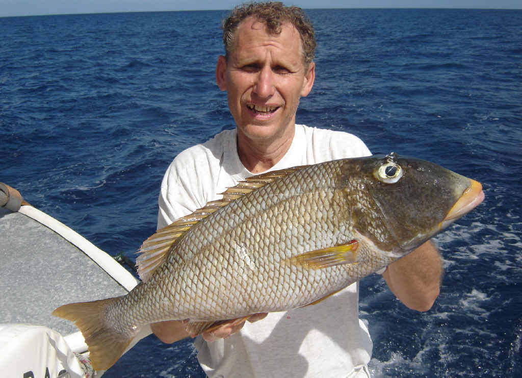 Mike Greinke with yellow lip emperor. Mike Greinke with yellow lip emperor.