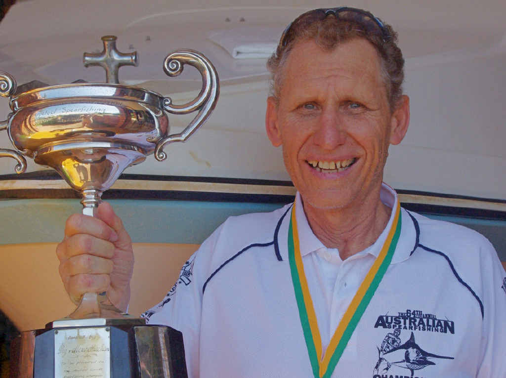 Mike Greinke wins the Australian Masters Spearfishing Championship. Mike Greinke wins the Australian Masters Spearfishing Championship.