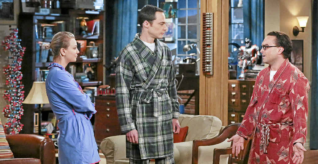 Kaley Cuoco, Jim Parsons and Johnny Galecki are all ears in a scene from the TV series The Big Bang Theory. Kaley Cuoco, Jim Parsons and Johnny Galecki are all ears in a scene from the TV series The Big Bang Theory.