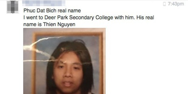 The class photo sent to Mashable claiming Phuc's real name was Thien Nguyen. The class photo sent to Mashable claiming Phuc's real name was Thien Nguyen.