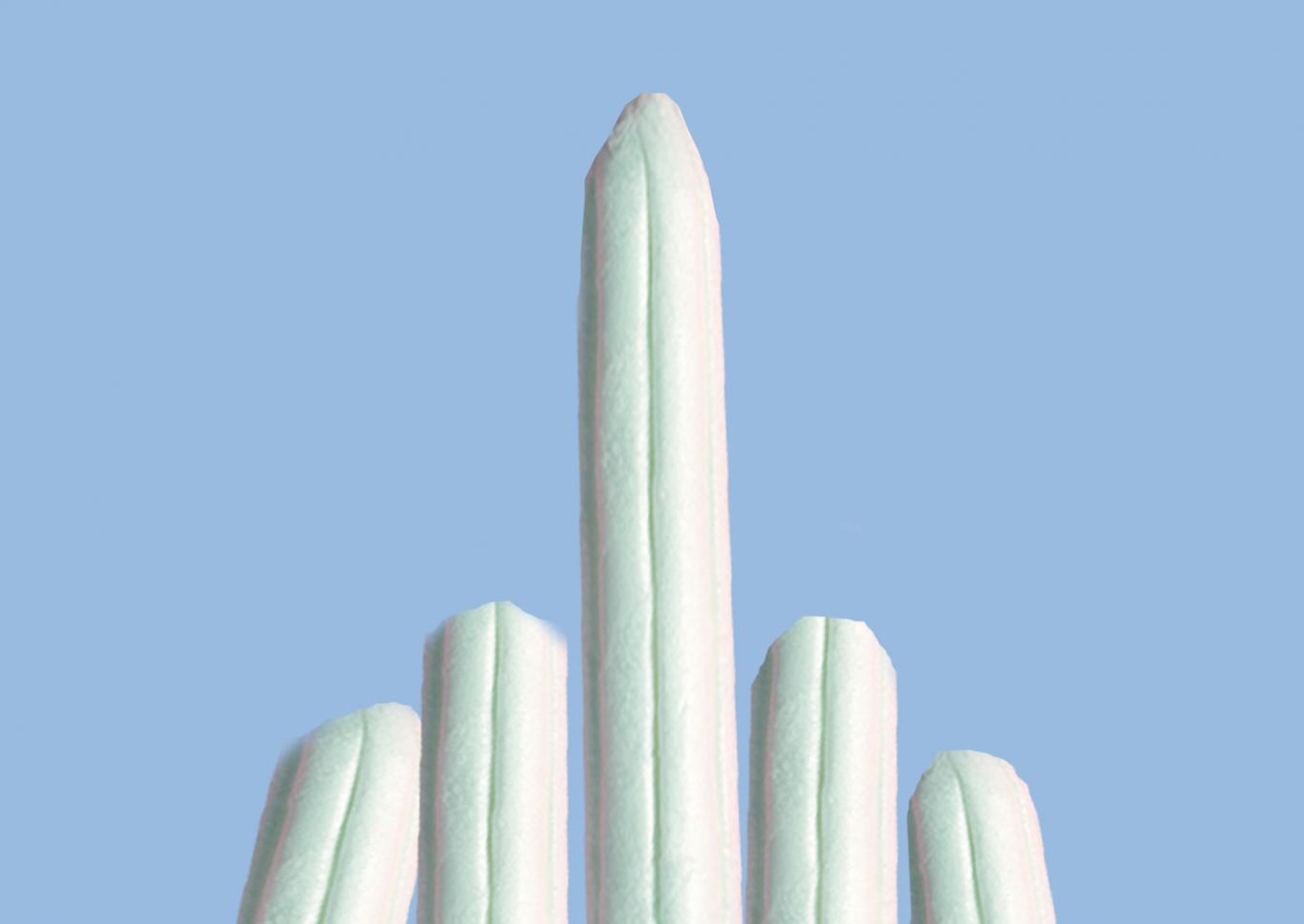 Tampon tax protest. Tampon tax protest.