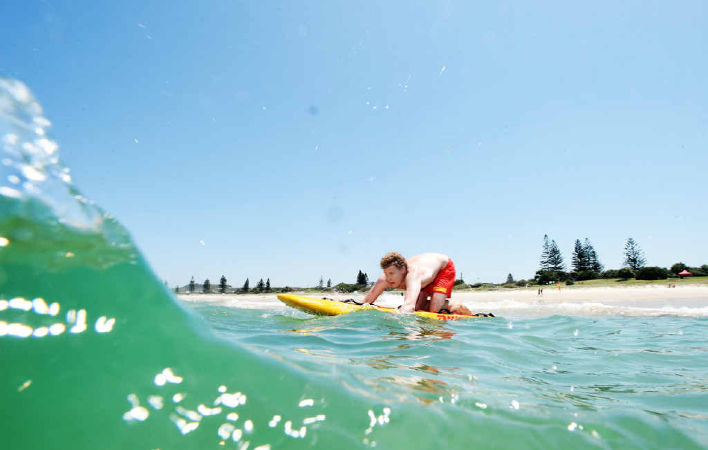 Lifeguard Hayden Thomas at Lennox Head’s Seven Mile Beach. Lifeguard Hayden Thomas at Lennox Head’s Seven Mile Beach.