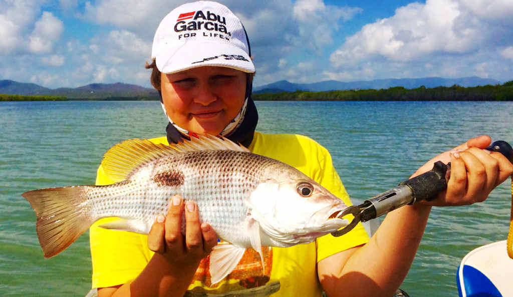 COOROOMAN CATCH: Jake Robertson with a Coorooman fingermark. COOROOMAN CATCH: Jake Robertson with a Coorooman fingermark.