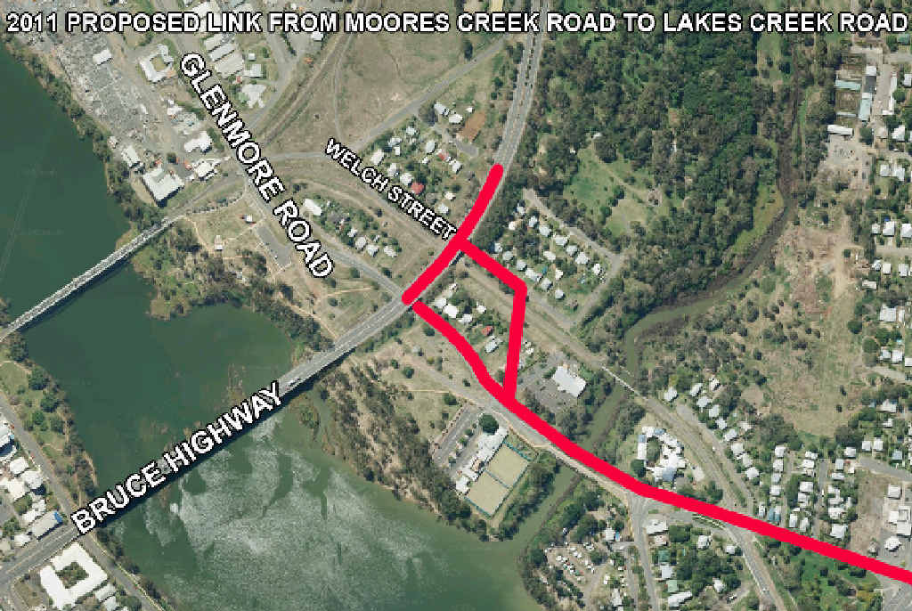 ON THE MAP: A connection between Lakes Creek Rd and the Neville Hewitt Bridge is a proposed solution to cattle trucks in the CBD. ON THE MAP: A connection between Lakes Creek Rd and the Neville Hewitt Bridge is a proposed solution to cattle trucks in the CBD.