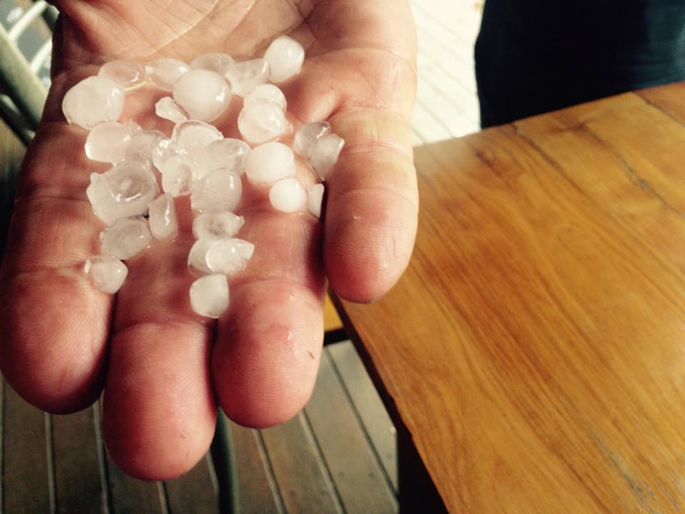 Janelle Wilson reported hail in Yarraman on Friday afternoon. Janelle Wilson reported hail in Yarraman on Friday afternoon.