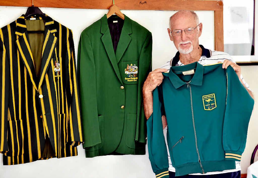 LEGEND: Don McWatters at the Wallaroos clubhouse with some of the memorabilia he donated to the club, including the 1980 Olympic blazer.