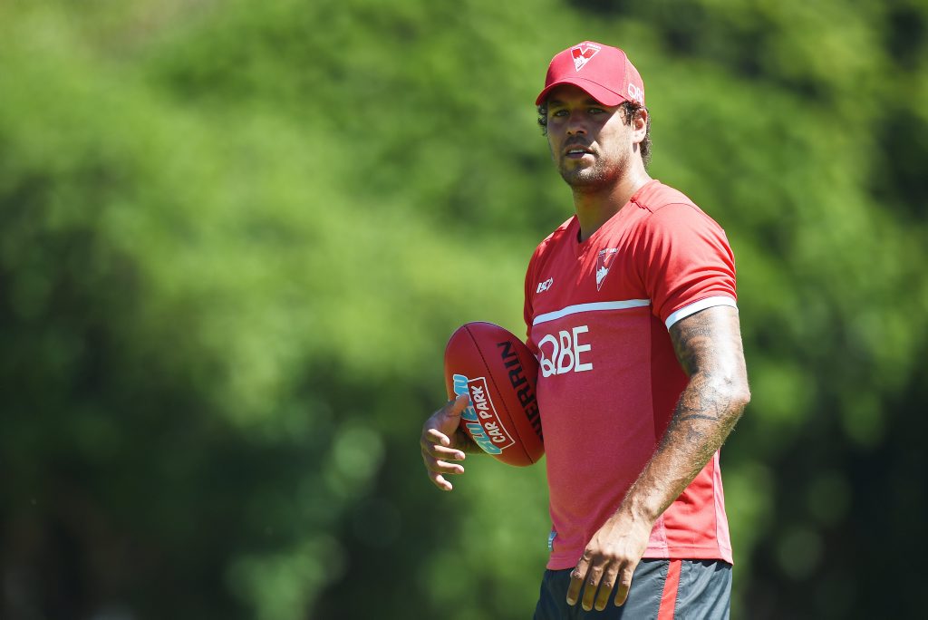 Lance Franklin has returned to Sydney Swans training for the first time in three months as he continues his battle with mental health issues. Photo: AAP Image/Paul Miller. Lance Franklin has returned to Sydney Swans training for the first time in three months as he continues his battle with mental health issues. Photo: AAP Image/Paul Miller.