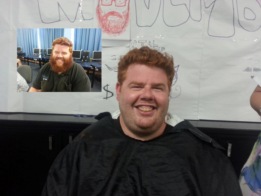 Matt's beard: Before and after. Matt's beard: Before and after.