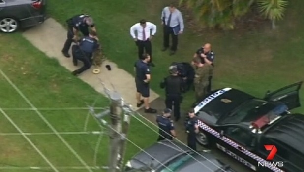 The drama during the Brisbane schools lockdown. Picture: Channel 7 The drama during the Brisbane schools lockdown. Picture: Channel 7