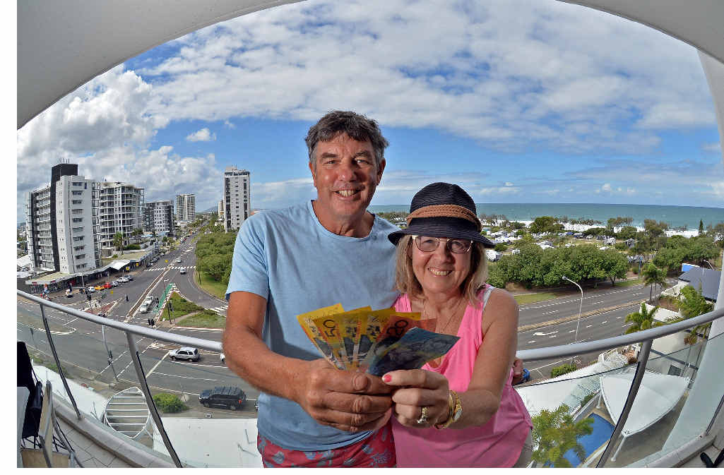 THE GOOD LIFE: Colin and Madeline Anderson make money being on holidays, renting out their Adelaide home for $700 a week and paying $470 in Maroochydore. THE GOOD LIFE: Colin and Madeline Anderson make money being on holidays, renting out their Adelaide home for $700 a week and paying $470 in Maroochydore.