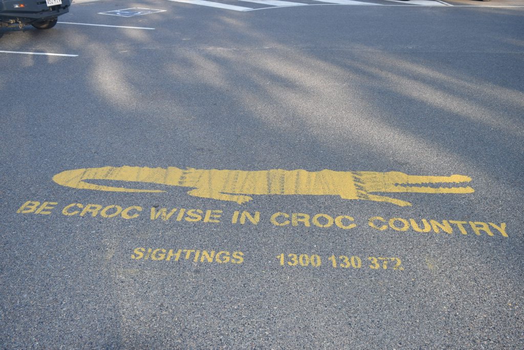 Croc warning on the Boyne River. Photo Declan Cooley / The Observer Croc warning on the Boyne River. Photo Declan Cooley / The Observer