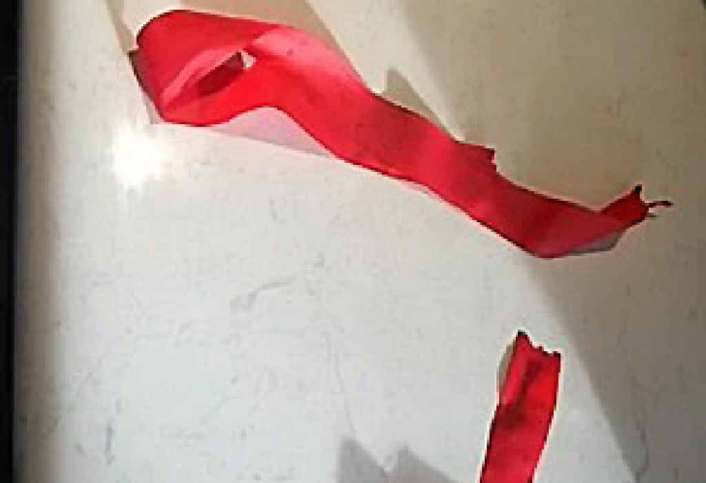 URBAN MYTH: A Facebook reader posted this photo of ribbon she found outside her property. URBAN MYTH: A Facebook reader posted this photo of ribbon she found outside her property.