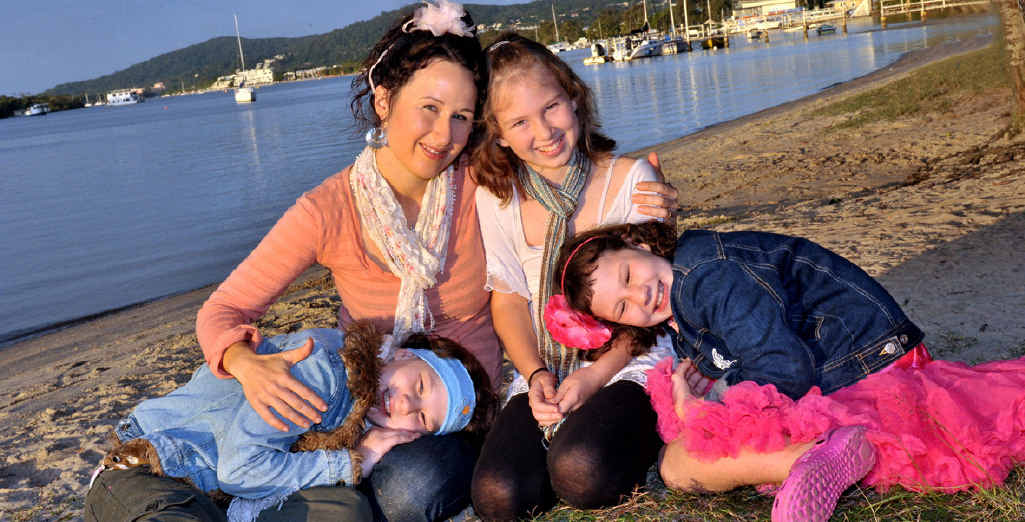 LONG ROAD: Matt Golinski back in the kitchen, and the Golinski twins, Sage and Willow, with mum Rachael and younger sister Starlia. LONG ROAD: Matt Golinski back in the kitchen, and the Golinski twins, Sage and Willow, with mum Rachael and younger sister Starlia.