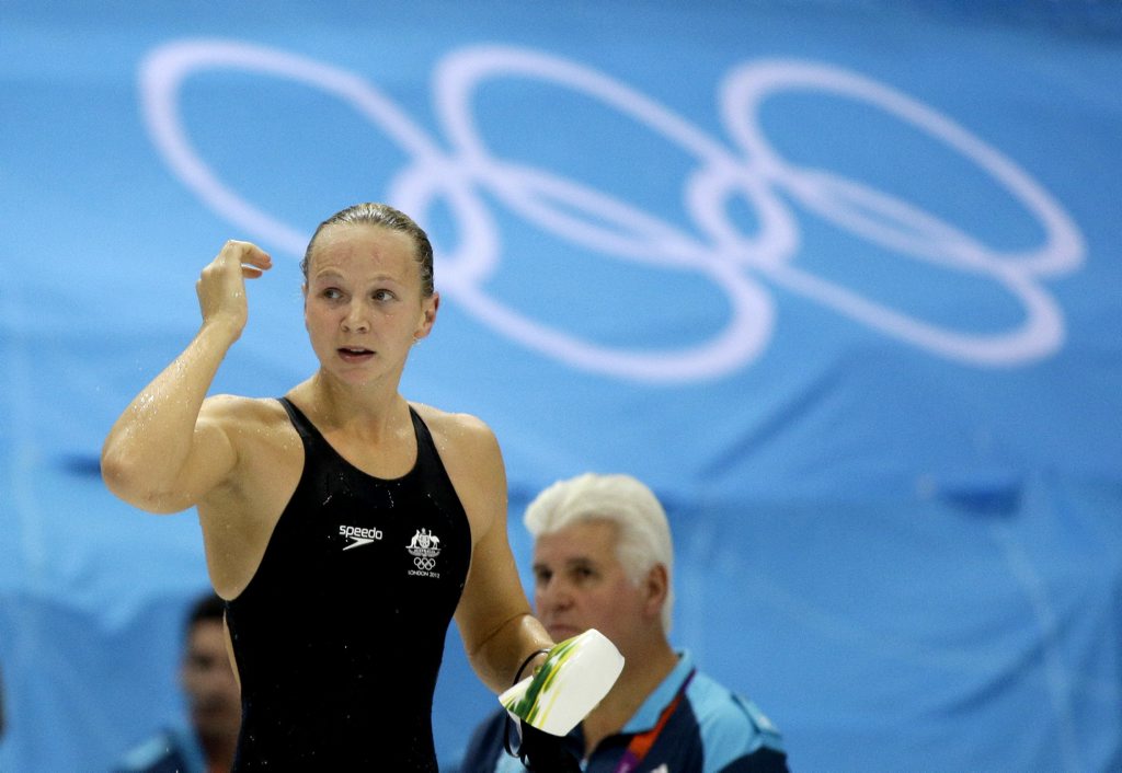 Melanie Schlanger (now Melanie Wright) pictured during the 2012 London Olympic Games, where she scored her second Olympic gold medal.
PHOTO: AP Photo/Matt Slocum. Melanie Schlanger (now Melanie Wright) pictured during the 2012 London Olympic Games, where she scored her second Olympic gold medal.
PHOTO: AP Photo/Matt Slocum.