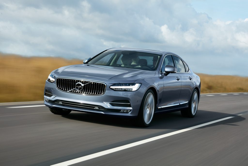 SLEEK SWEDE: S90 prestige sedan will challenge the BMW 5 Series and Mercedes E-Class, and arrives in Australia in August 2016. SLEEK SWEDE: S90 prestige sedan will challenge the BMW 5 Series and Mercedes E-Class, and arrives in Australia in August 2016.