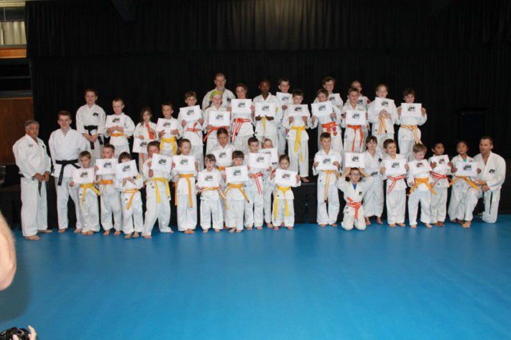 Members of Aussie Kids Karate show off their grading certificates. Photo contributed Members of Aussie Kids Karate show off their grading certificates. Photo contributed