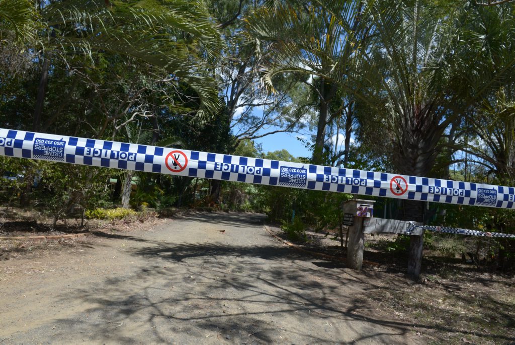 INVESTIGATION CONTINUES: Police tape off the entrance of a Sylvan Drive address after the death of a 46-year-old man at Moore Park Beach on Wednesday. Photo: Max Fleet / NewsMail INVESTIGATION CONTINUES: Police tape off the entrance of a Sylvan Drive address after the death of a 46-year-old man at Moore Park Beach on Wednesday. Photo: Max Fleet / NewsMail