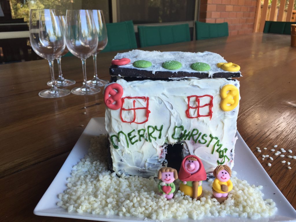 Gingerbread house -making is harder than it looks. Gingerbread house -making is harder than it looks.