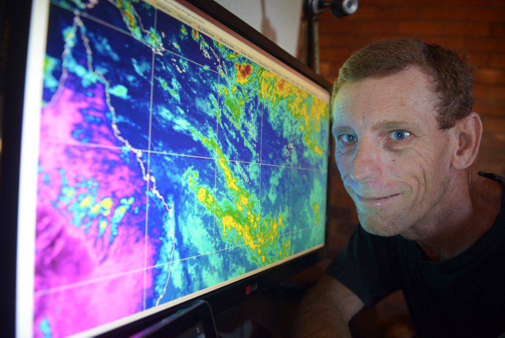 STORM CHASER: Bundaberg man Jason Watt is the real deal. Chasing storms has been a passion of his since he was a child and although some storms scare the daylights out of him he keeps coming back for more. Photo: Max Fleet / NewsMail STORM CHASER: Bundaberg man Jason Watt is the real deal. Chasing storms has been a passion of his since he was a child and although some storms scare the daylights out of him he keeps coming back for more. Photo: Max Fleet / NewsMail
