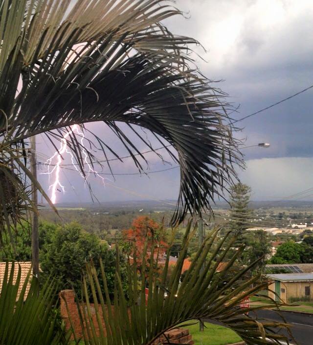 Rihana Jensen took this photo of lightning striking down over Kingaroy last month. Rihana Jensen took this photo of lightning striking down over Kingaroy last month.