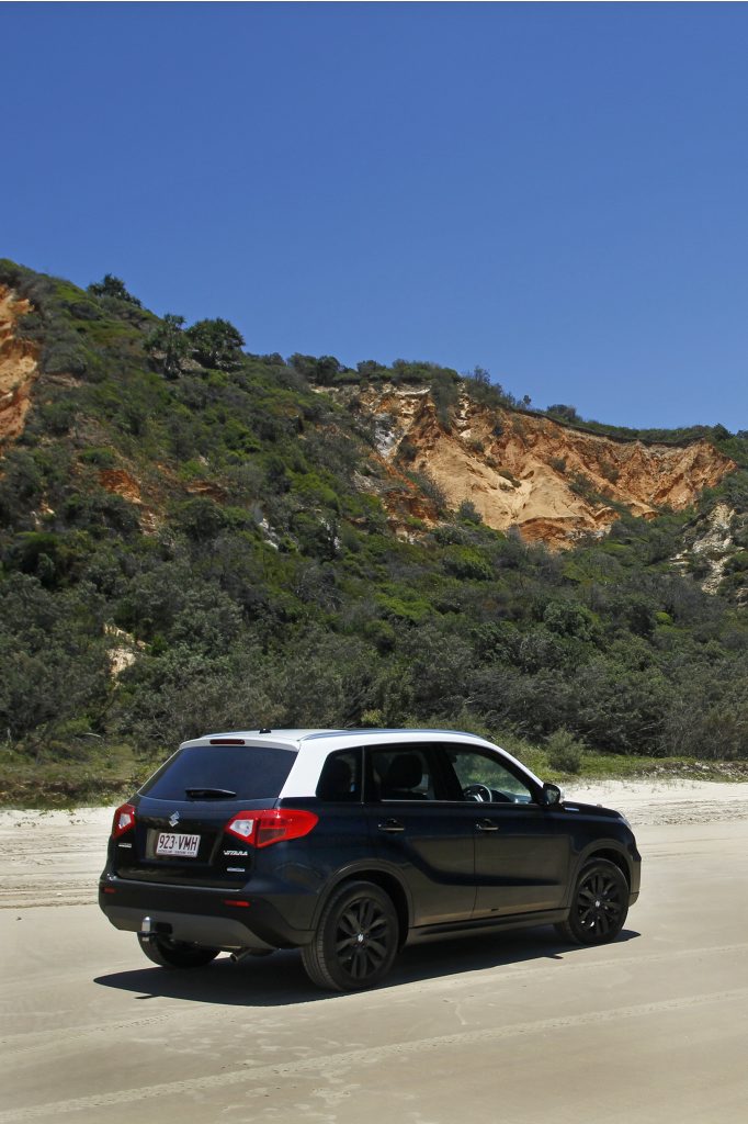 BEACH TOY: AWD Vitara GL-X at Noosa North Shore. BEACH TOY: AWD Vitara GL-X at Noosa North Shore.