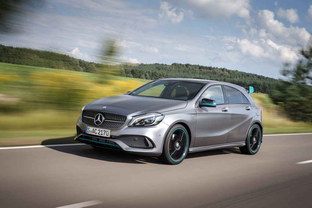 REVISED BABY: Merc's little A-Class gets new design and connectivity, with prices from $37,200 for the A180 up to $77,900 for the A45 very hot hatch. They arrive in showrooms next month. REVISED BABY: Merc's little A-Class gets new design and connectivity, with prices from $37,200 for the A180 up to $77,900 for the A45 very hot hatch. They arrive in showrooms next month.