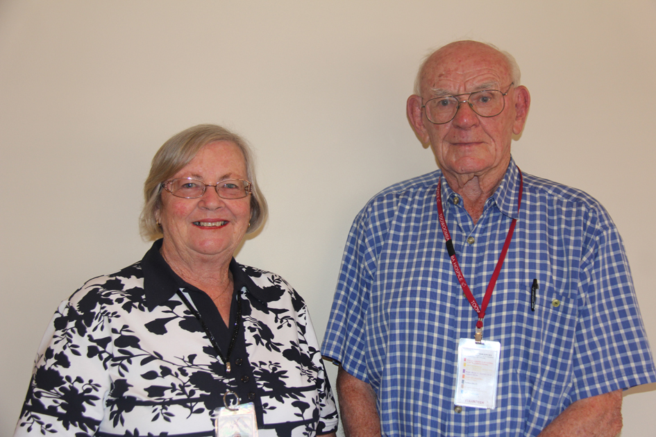 June Burke and Phonse Carmody, two valuable volunteers at the Toowoomba Hospice June Burke and Phonse Carmody, two valuable volunteers at the Toowoomba Hospice
